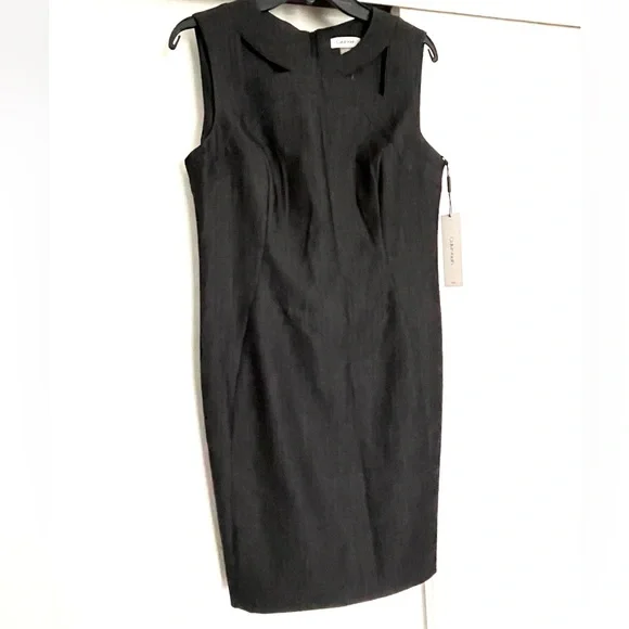 calvin klein black denim dress Calvin Klein Denim Trucker Mini Dress In Asteroid Cloud - 60% Off